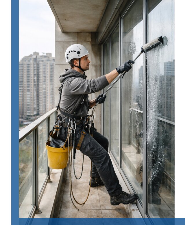 Профессиональная мойка балконного остекления в Карасуке
