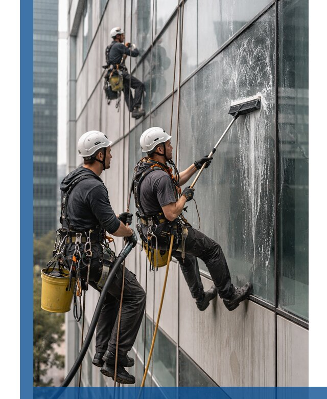 Профессиональная высотная мойка фасадов зданий в Карасуке
