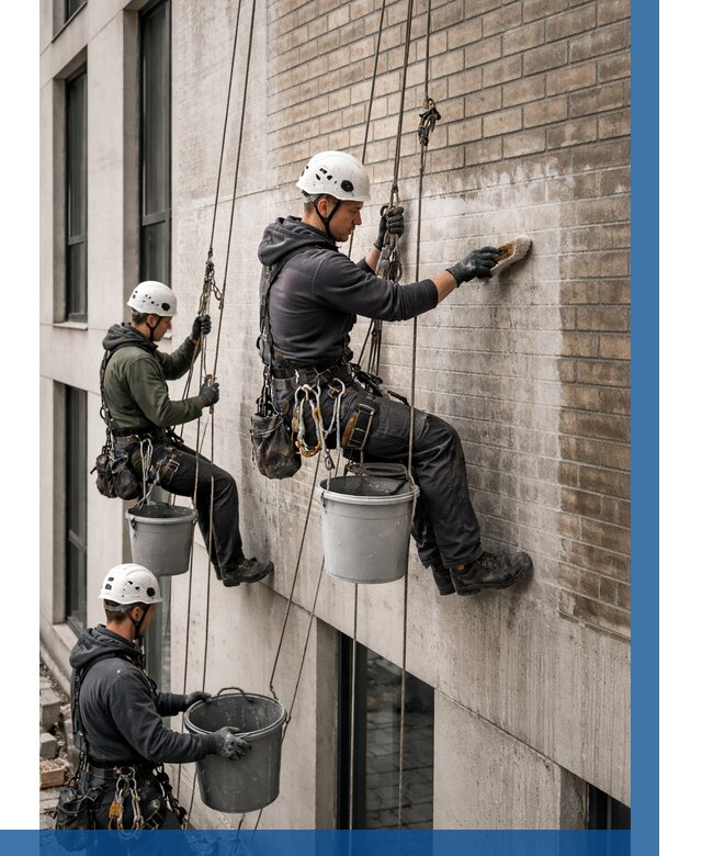 Удаление высолов с фасада в Карасуке от 254 р. | ВЫСОТНИК-Кск