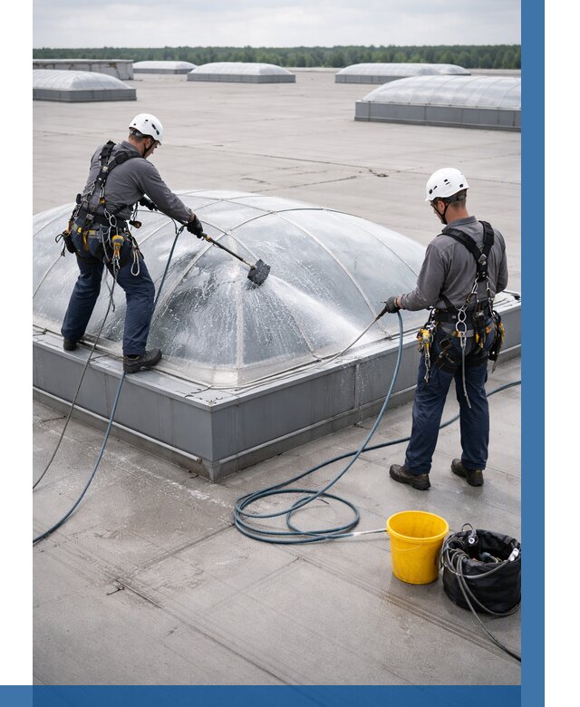 Мойка зенитных фонарей в Карасуке, заказать от 4571 р. | ВЫСОТНИК-Кск