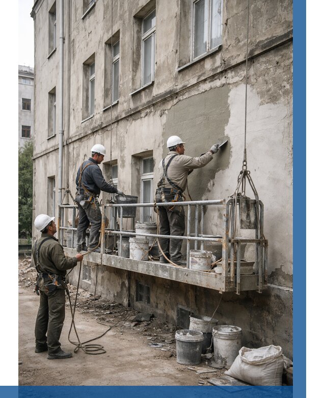 Капитальный ремонт фасада в Карасуке от 4266 р. | ВЫСОТНИК-Кск