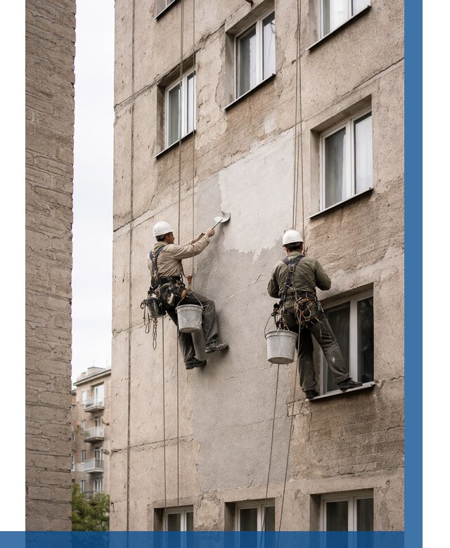 Косметический ремонт фасада в Карасуке от 1117 р. | ВЫСОТНИК-Кск