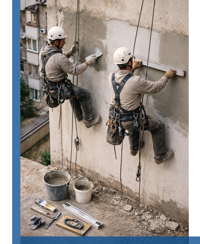 Комплексный ремонт штукатурного фасада с гарантией в Карасуке