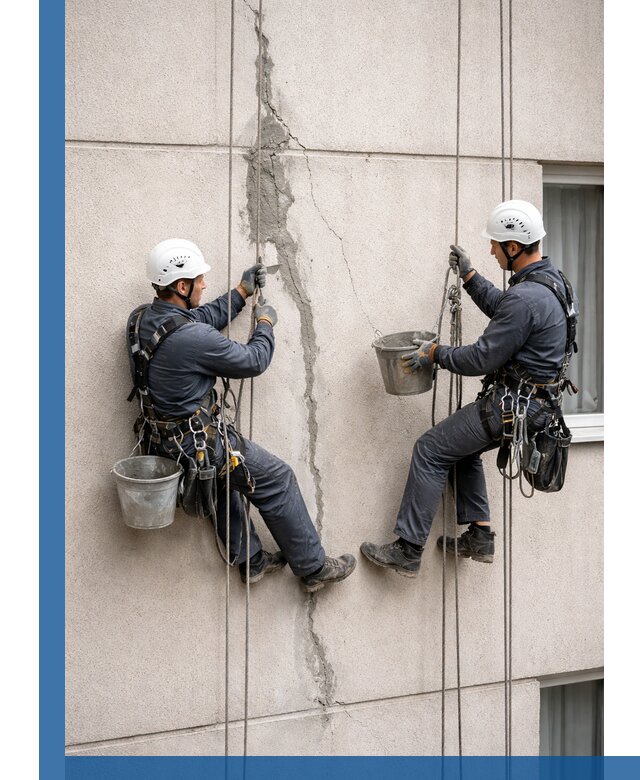 Заделка трещин на фасаде в Карасуке с гарантийным ремонтом