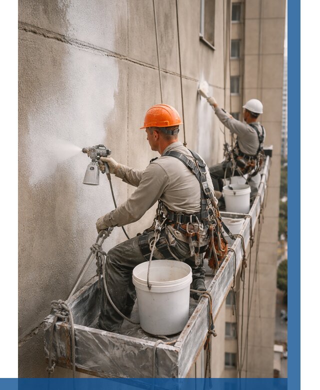 Грунтовка фасада на высоте в Карасуке от 122 р. | ВЫСОТНИК-Кск