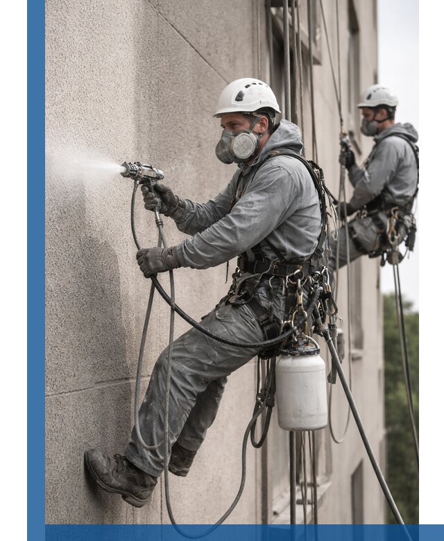 Безвоздушная покраска фасадов зданий в Карасуке профессионально