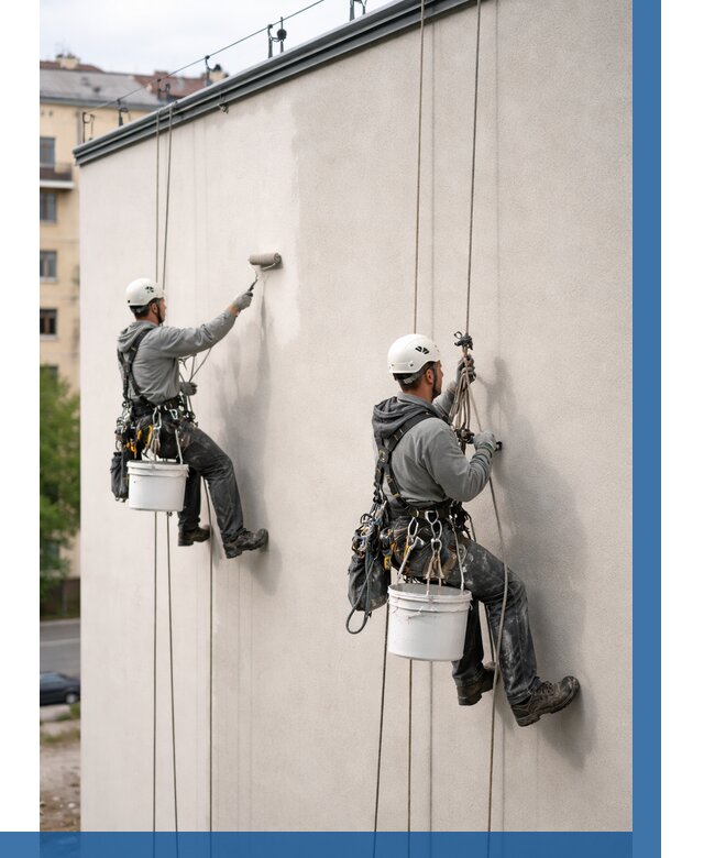 Покраска оштукатуренного фасада в Карасуке от 325 р. | ВЫСОТНИК-Кск