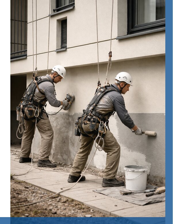 Окраска цоколя здания в Карасуке от 457 р. под ключ | ВЫСОТНИК-Кск