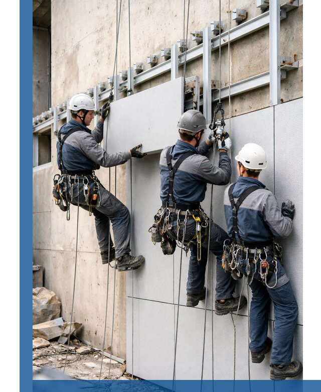 Монтаж вентилируемого фасада в Карасуке под ключ с гарантией качества