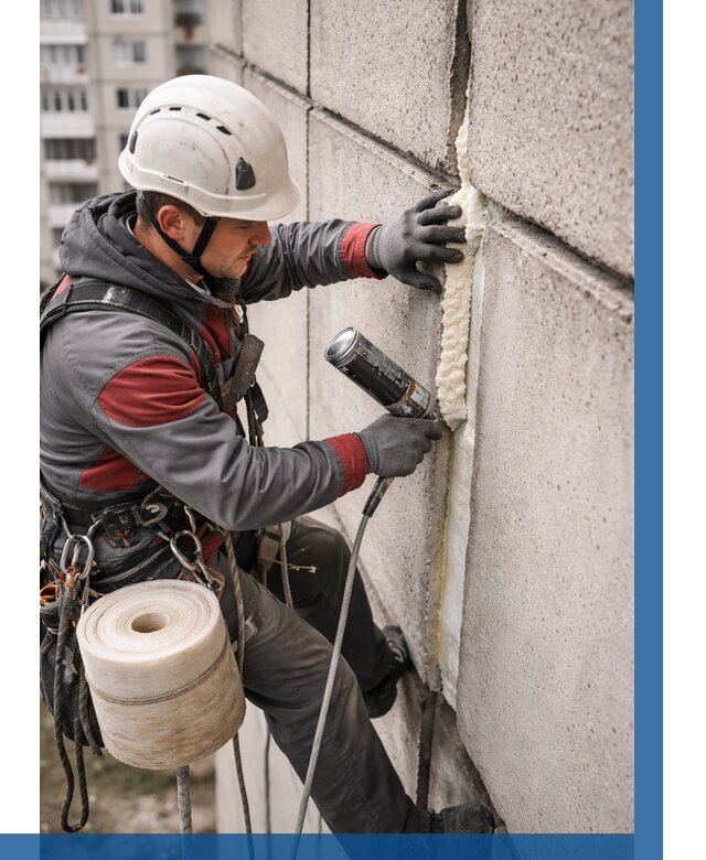 Утепление межпанельных швов в Карасуке от 711 р. | ВЫСОТНИК-Кск