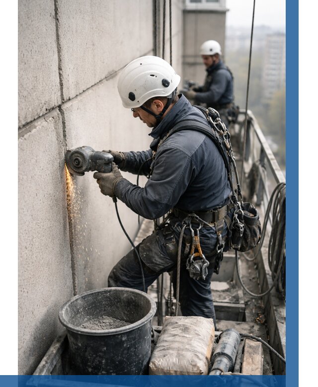 Штробление межпанельных швов в Карасуке от 1219 р. | ВЫСОТНИК-Кск