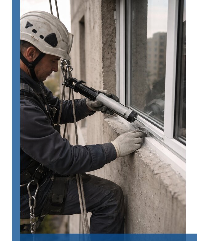 Герметизация оконных швов снаружи в Карасуке профессионально