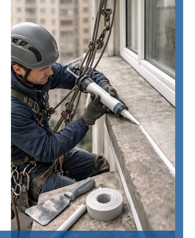 Герметизация балконного козырька в Карасуке от 4571 р. | ВЫСОТНИК-Кск