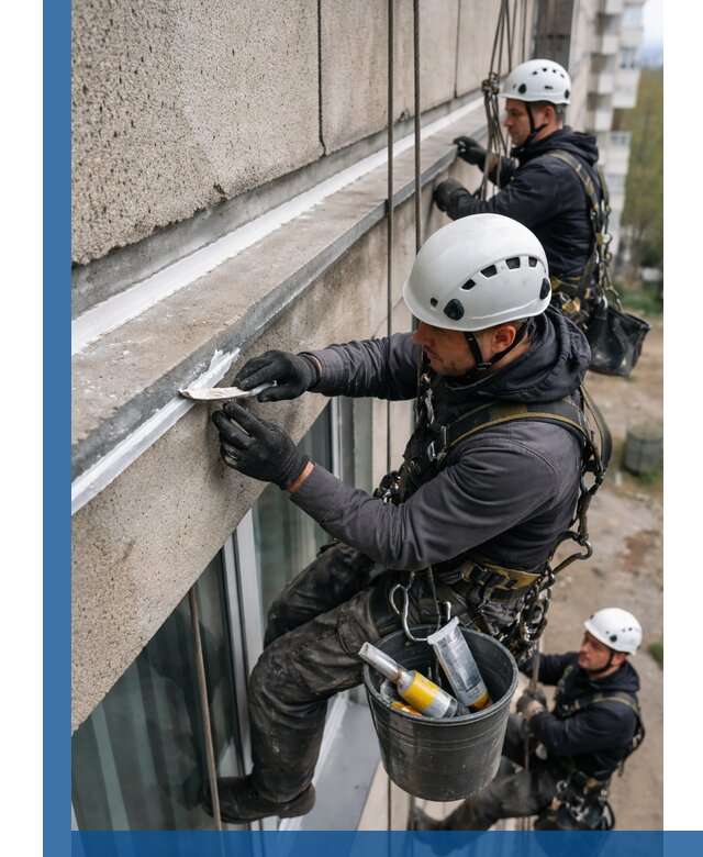 Герметизация примыкания балкона в Карасуке под ключ с гарантией