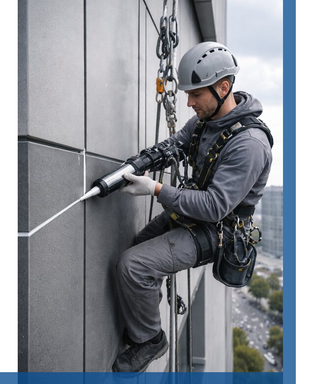 Герметизация стыков фасадных панелей в Карасуке от 6602 р.| ВЫСОТНИК-Кск