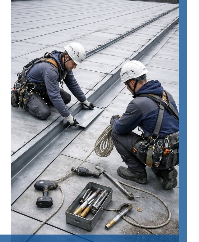 Ремонт фальцевой кровли в Карасуке от 711 р. | ВЫСОТНИК-Кск