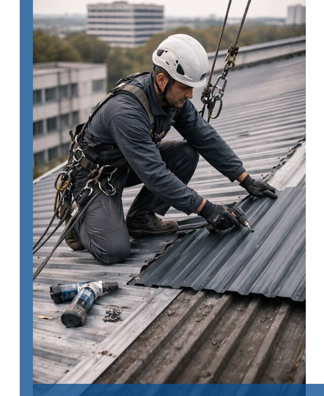 Ремонт профнастила на кровле в Карасуке, работы под ключ