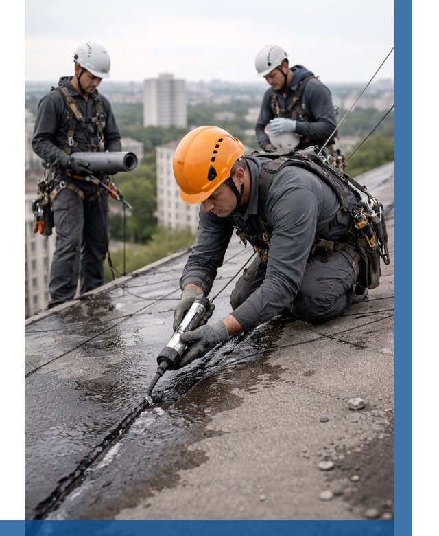 Устранение протечек кровли в Карасуке от 12188 р. | ВЫСОТНИК-Кск