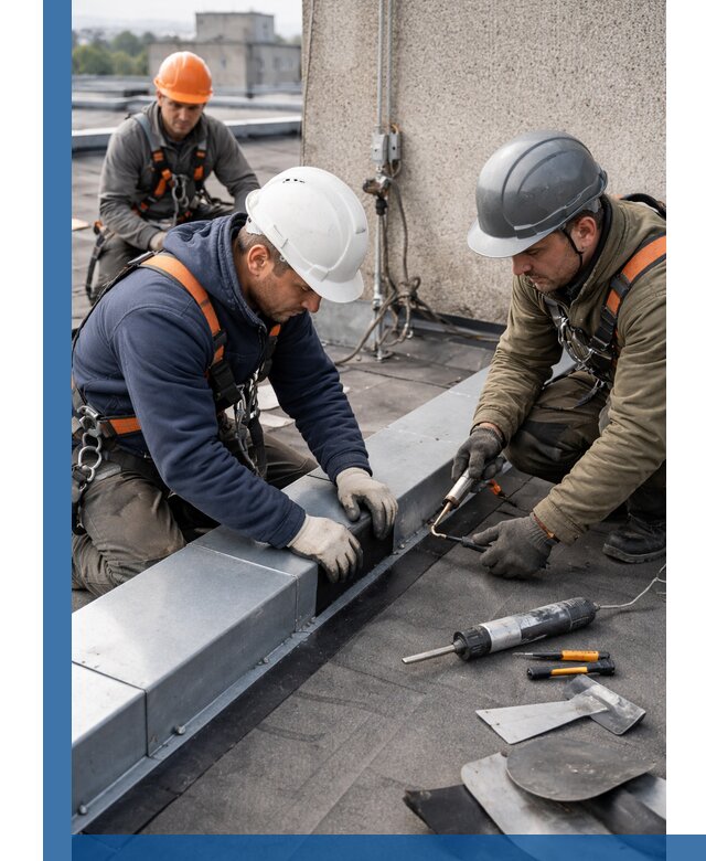 Ремонт кровельных примыканий в Карасуке профессионально