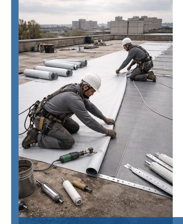 Монтаж мембранной кровли в Карасуке для промышленных зданий