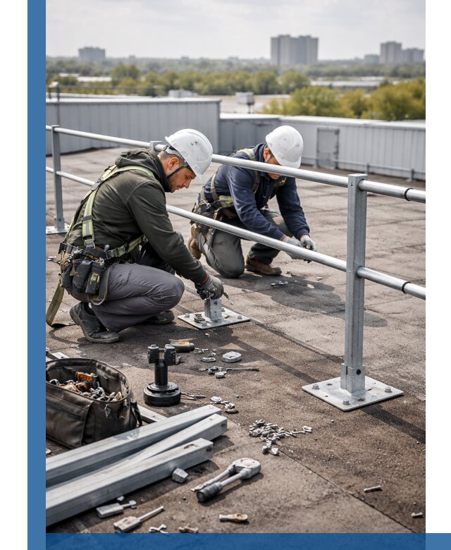 Монтаж кровельного ограждения в Карасуке под ключ с гарантией