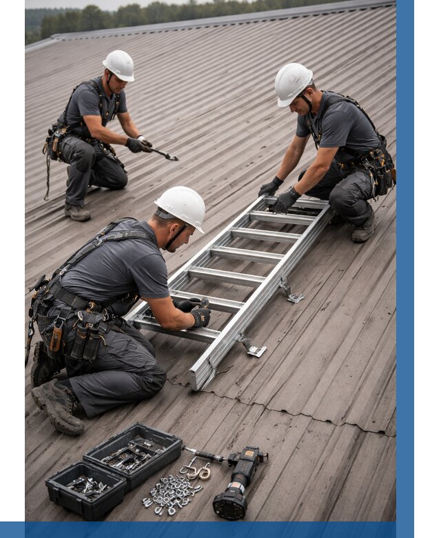 Монтаж кровельной лестницы в Карасуке от 4571 р. | ВЫСОТНИК-Кск