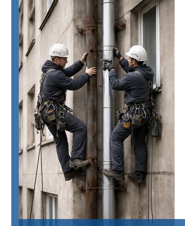 Замена водосточных труб в Карасуке: монтаж и демонтаж под ключ