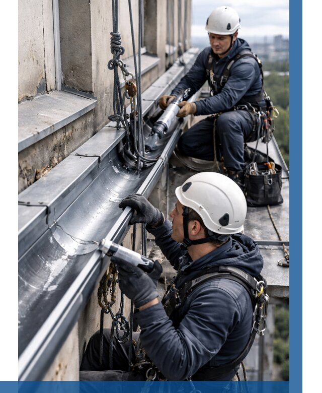 Ремонт водосточных желобов в Карасуке от 6602 р. | ВЫСОТНИК-Кск