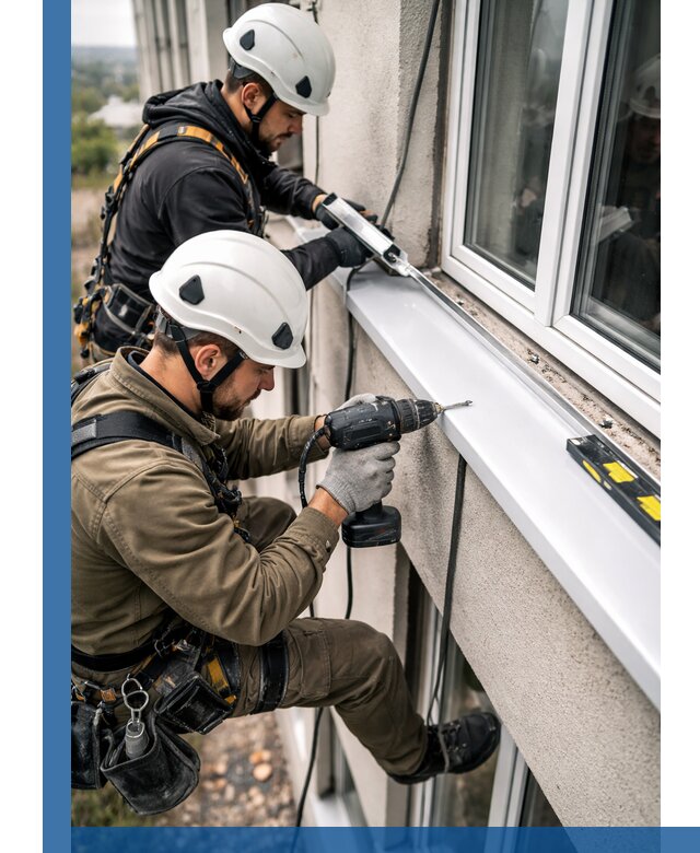 Профессиональный монтаж оконных отливов и отведения воды в Карасуке