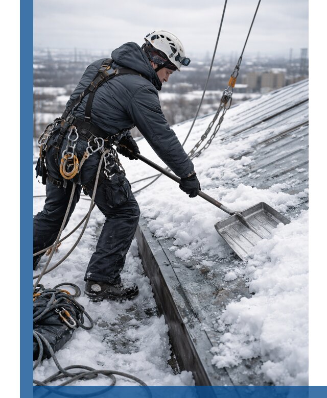 Профессиональная очистка кровли от снега и наледи в Карасуке