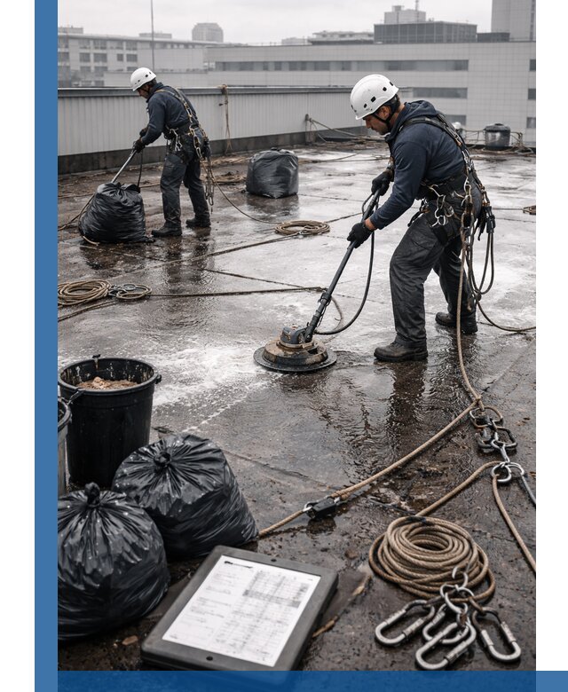 Плановая очистка кровли по графику в Карасуке для безопасности