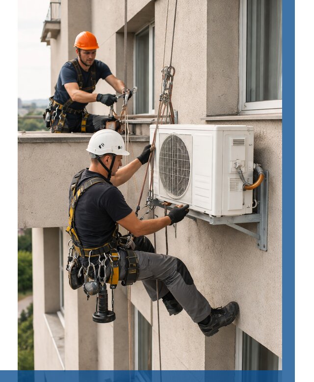 Монтаж внешнего блока кондиционера в Карасуке от 6602 р. | ВЫСОТНИК-Кск