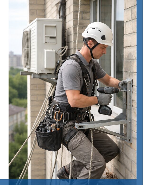 Установка кронштейнов кондиционера в Карасуке от 3555 р. | ВЫСОТНИК-Кск