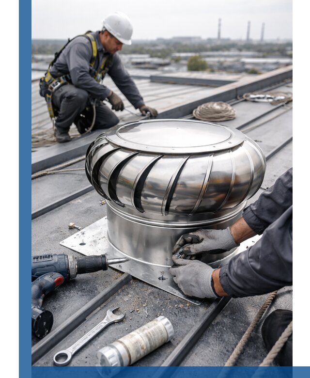 Установка дефлекторов на кровле в Карасуке профессионально