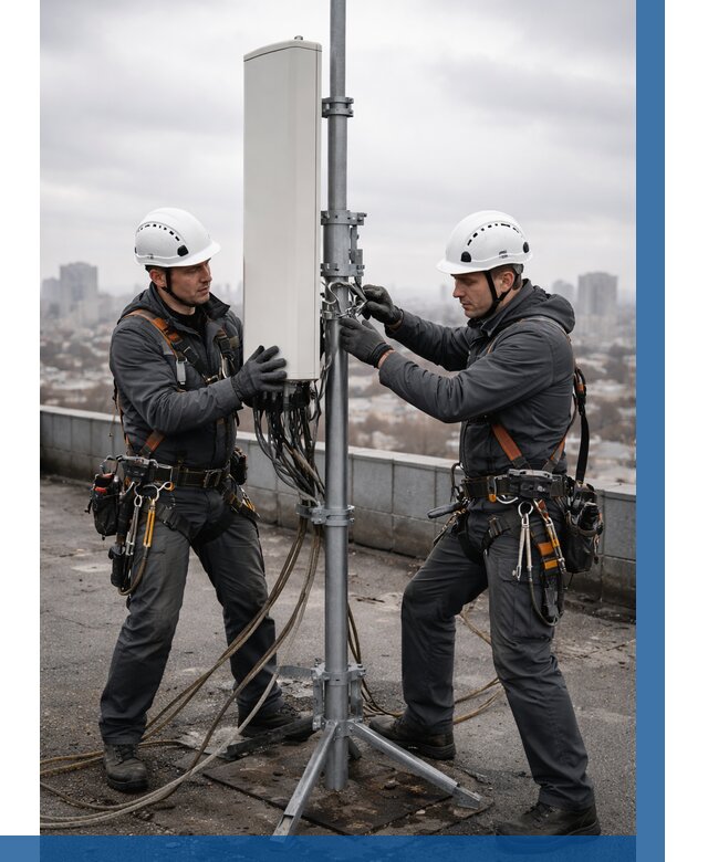 Монтаж антенн связи на крыше в Карасуке от 8633 р. | ВЫСОТНИК-Кск