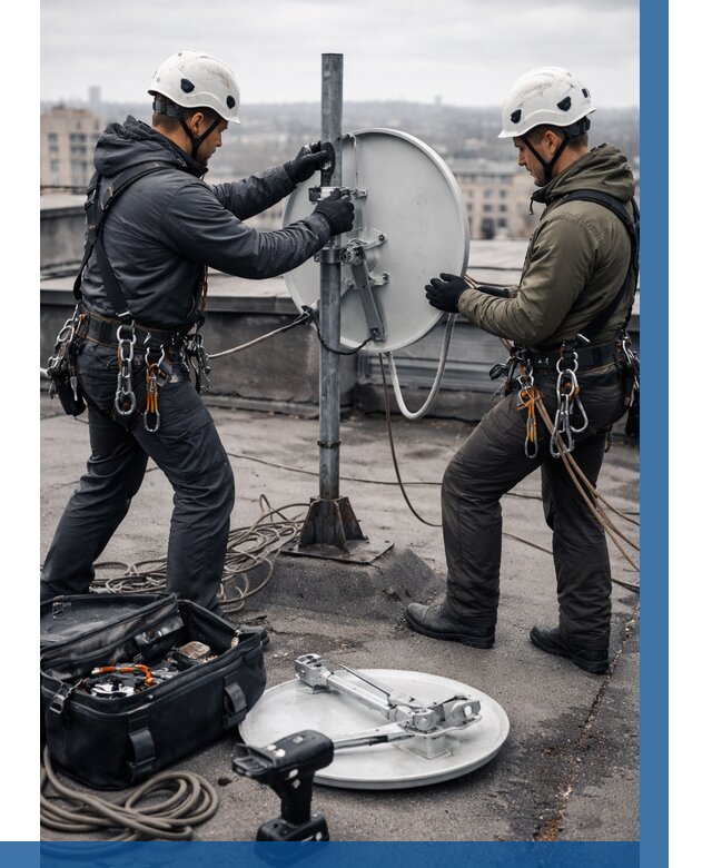 Демонтаж антенн на крыше в Карасуке от 4571 р. | ВЫСОТНИК-Кск