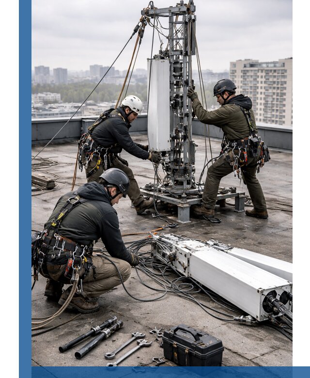 Демонтаж антенн на крыше зданий в Карасуке с гарантией