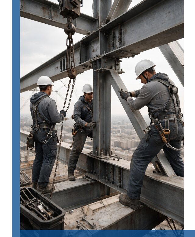 Профессиональный монтаж металлоконструкций на высоте в Карасуке