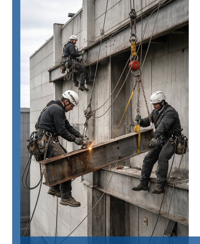 Демонтаж металлоконструкций на высоте в Карасуке под ключ