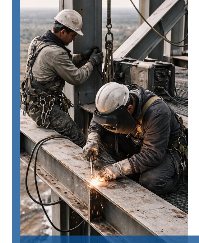 Высотные сварочные работы в Карасуке для промышленных объектов