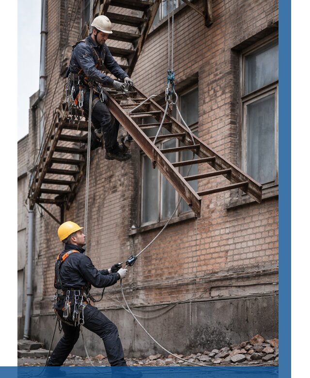 Демонтаж пожарной лестницы в Карасуке от 12188 р. | ВЫСОТНИК-Кск