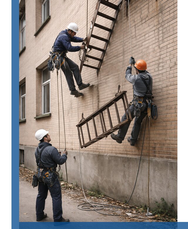 Демонтаж пожарной лестницы в Карасуке быстро и безопасно