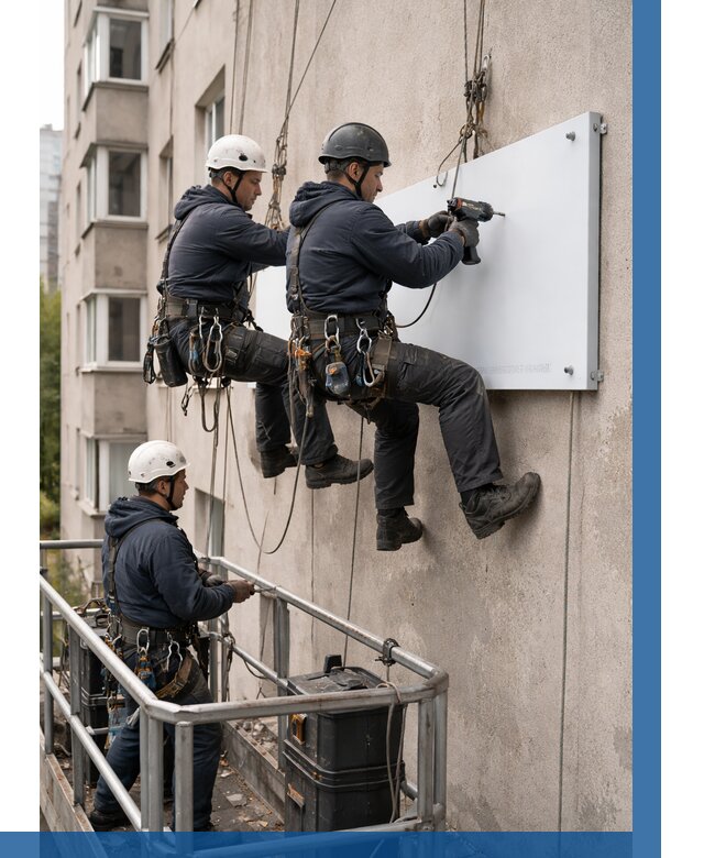 Монтаж табличек и указателей в Карасуке от 3555 р. | ВЫСОТНИК-Кск