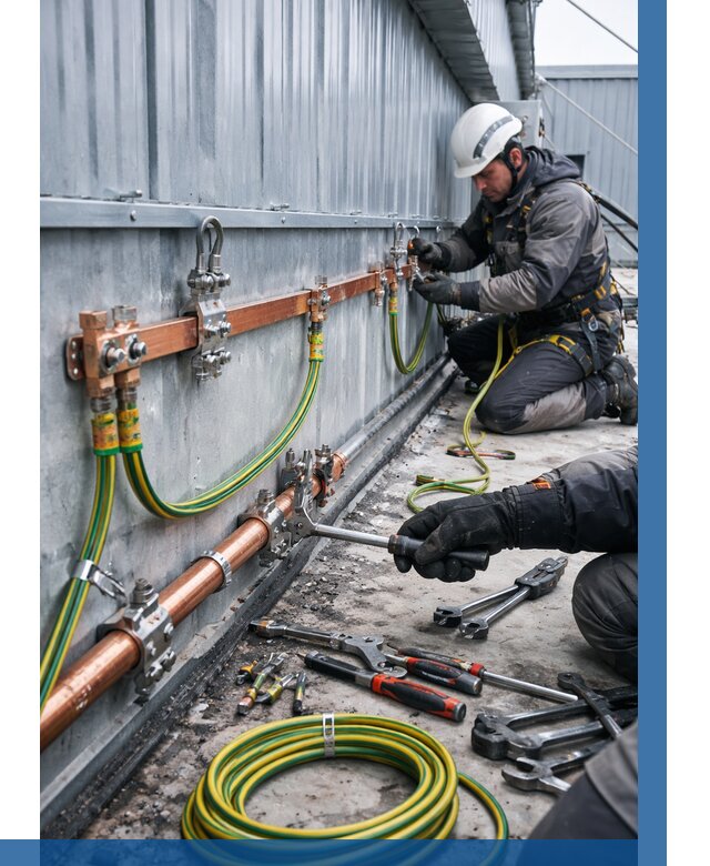 Монтаж заземления здания в Карасуке от 25393 р. | ВЫСОТНИК-Кск