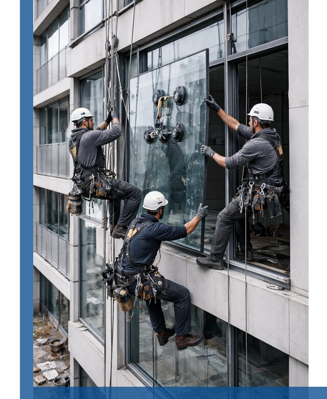 Фасадное остекление и монтаж витражей зданий в Карасуке под ключ