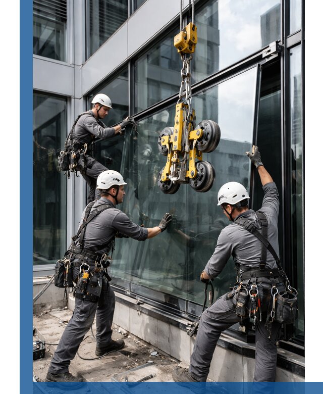 Структурное остекление фасадов в Карасуке монтаж и обслуживание