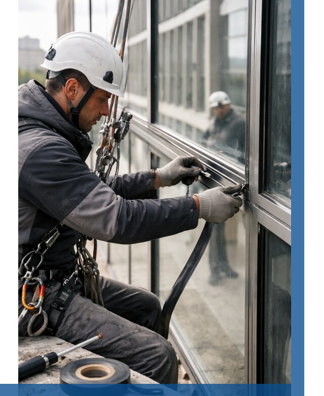 Ремонт витражных конструкций в Карасуке от 3555 р. | ВЫСОТНИК-Кск