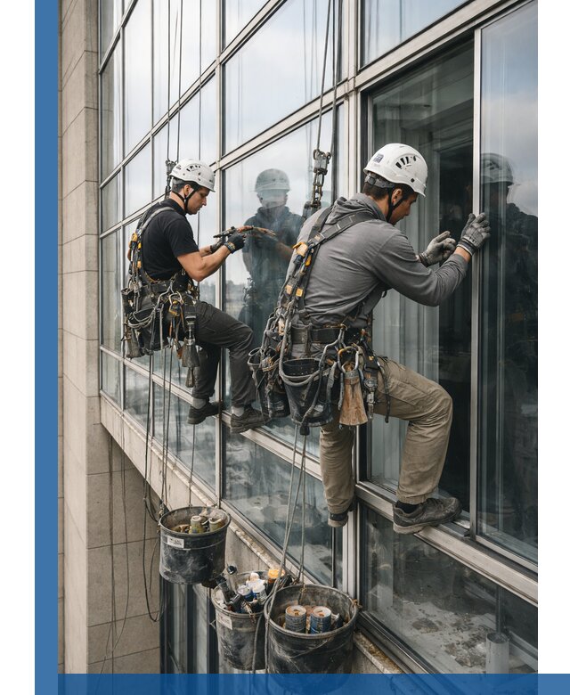 Ремонт витражных конструкций и фасадного остекления в Карасуке