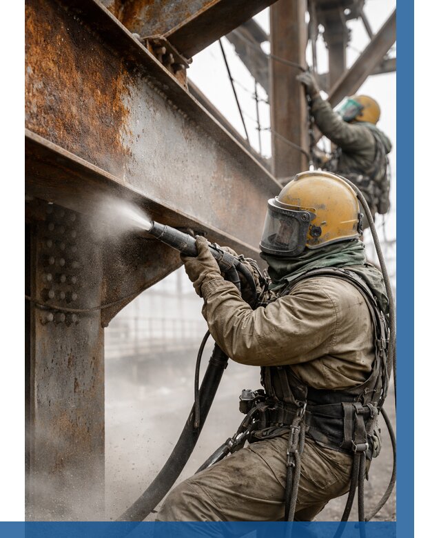 Пескоструйная очистка металлоконструкций в Карасуке по 609 р.  ВЫСОТНИК-Кск