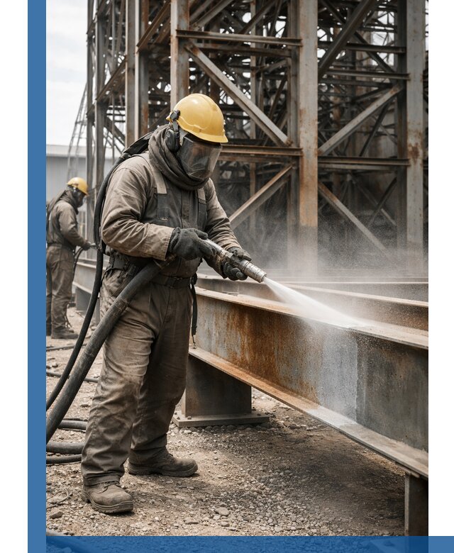 Пескоструйная очистка металлоконструкций в Карасуке промышленная